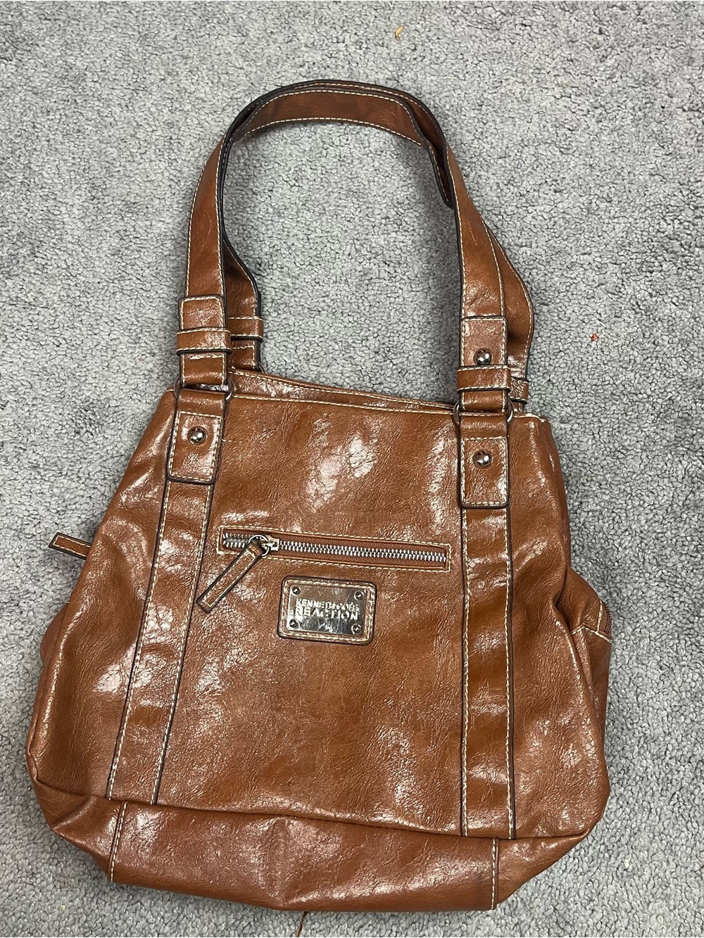 Kenneth Cole Reaction Cognac Brown Shoulder Bag